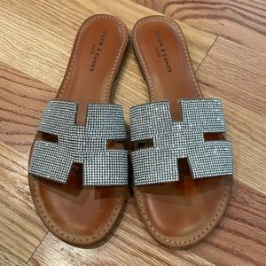 Rock candy slip on sandals